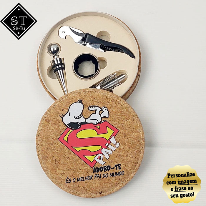 Conjunto vinho SNoopy És o Melhor pai do Mundo